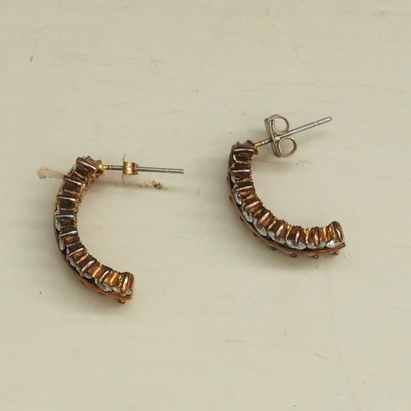 Lot of 2 Crescent Earrings - Picture 2 of 10